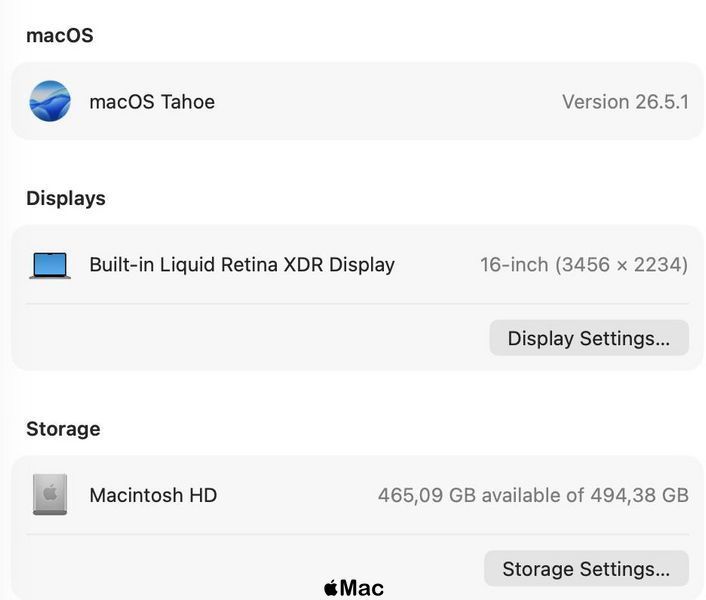Apple MacBook Pro 16 2021 M1 Pro 32Gb RAM 512GB SSD Space Gray M2865 фото