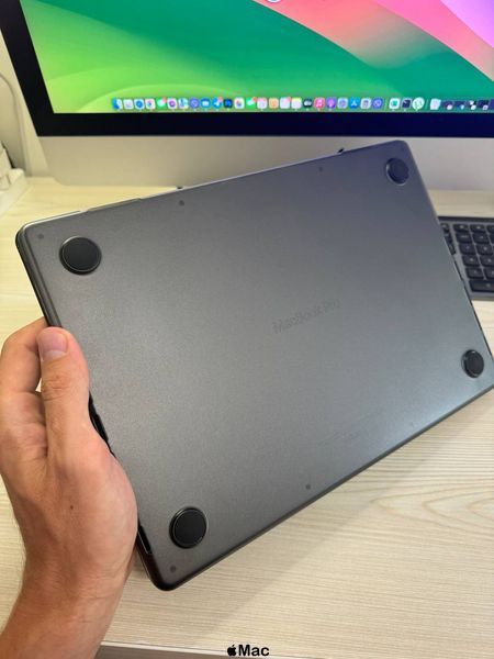 Чохол накладка Matte HardShell Case для Macbook Pro 14" (2021/2022/2023) Темна/матова M818-2 фото