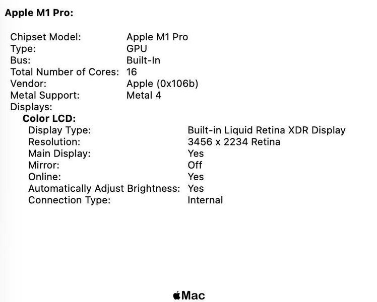 Apple MacBook Pro 16 2021 16-Core GPU M1 Pro 32Gb 512Gb Silver M2098 фото