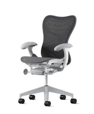 Офісне крісло Herman Miller Mirra 2 Chair - Fully Loaded - White frame Grey back/seat Herman Miller Mirra 2 Chair back/seat фото