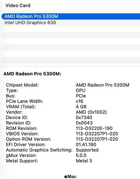 _Apple MacBook Pro 16 2019 Intel i7 16Gb 512Gb Radeon 5300M 4Gb Space Gray M2008 фото