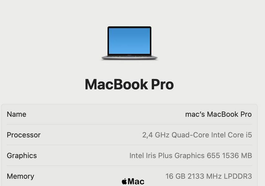 Apple MacBook PRO 13 2019 Intel i5 16GB 512GB Space Gray M2483 фото