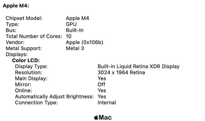 Apple MacBook Pro 14 2024 M4 16Gb / 512Gb Space Black M1481 фото