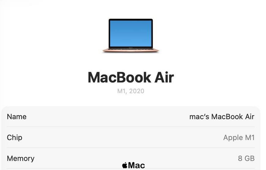 Apple MacBook Air 2020 M1 8Gb 256Gb Rose Gold TRD74 фото