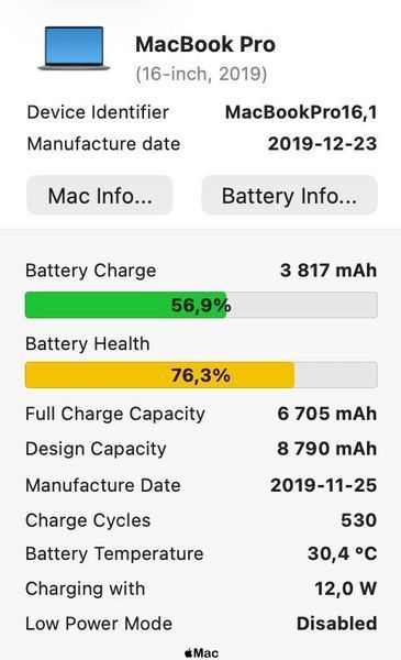 Apple MacBook Pro 16 2019 intel i9-9980HK 32Gb 1TB SSD Radeon 5500M 4Gb Space Gray M2776 фото