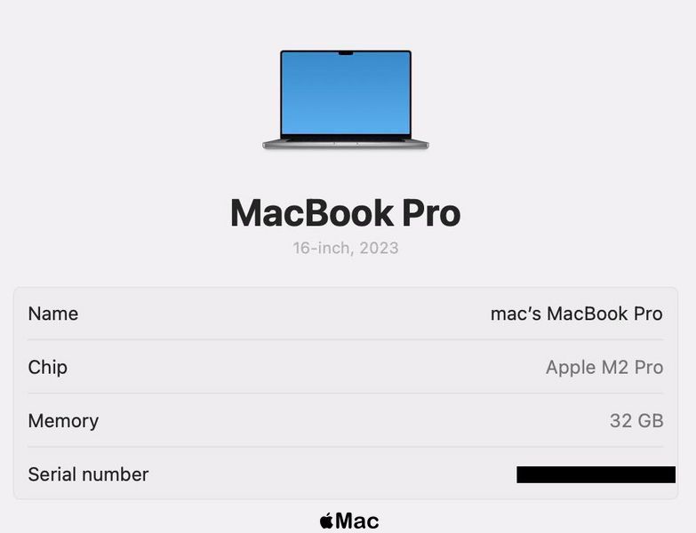 Apple MacBook Pro 16 2023 12/19-Core GPU M2 Pro 32Gb 1000Gb Space Gray M1718 фото
