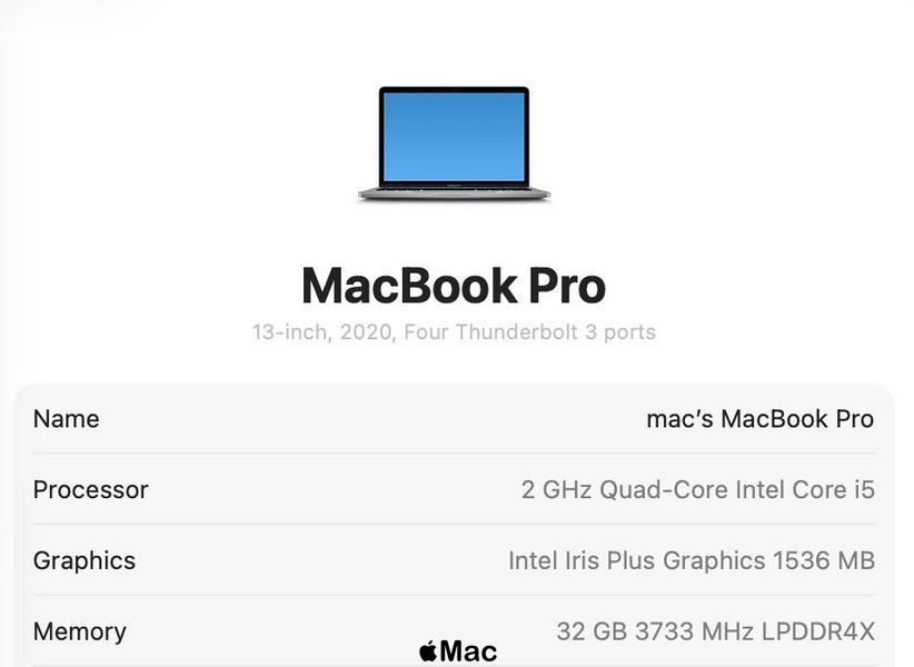 Apple MacBook Pro A2251 2020 i5-1038NG7 32GB RAM 4TB SSD Space Gray M2858 фото