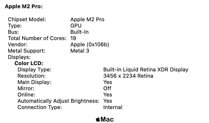 Apple MacBook Pro 16 2023 19-Core GPU M2 Pro 32Gb 1000Gb Space Gray M1509 фото