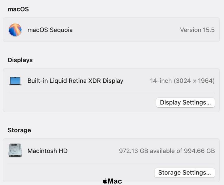 Apple MacBook Pro 14 2021 M1 Pro 32Gb 1000Gb Space Gray M1627 фото
