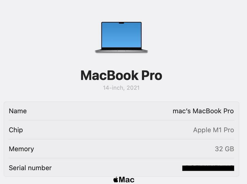 Apple MacBook Pro 14 2021 M1 Pro 32Gb 1000Gb Space Gray M1627 фото