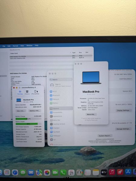 Apple MacBook Pro 16 2019 intel i9-9980HK 32Gb 1TB SSD Radeon 5500M 8Gb Space Gray M2557 фото
