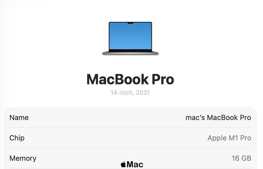 Apple MacBook Pro 14 2021 M1 Pro 16Gb 512Gb Space Gray M2528 фото