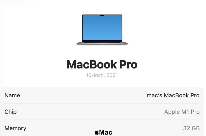 Apple MacBook Pro 16 2021 M1 Pro 32Gb RAM 512GB SSD Space Gray M2803 фото