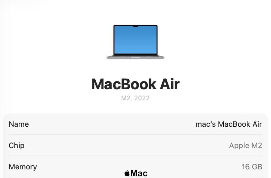 Apple MacBook Air 2023 13" M2 16GB RAM 1TB SSD Space Gray M2508 фото