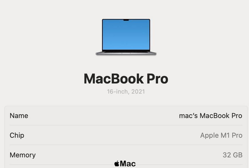 Apple MacBook Pro 16 2021 16-Core GPU M1 Pro 32Gb 512Gb Space Gray M1871 фото