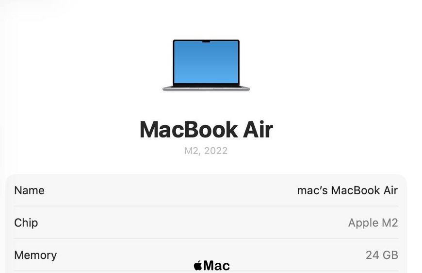 Apple MacBook Air 13 M2 2022 24Gb 256Gb Space Gray M2621 фото