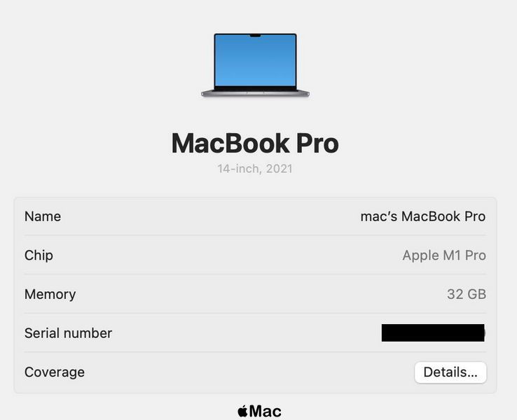 Apple MacBook Pro 14 2021 M1 Pro 32Gb 512Gb Space Gray M1523 фото