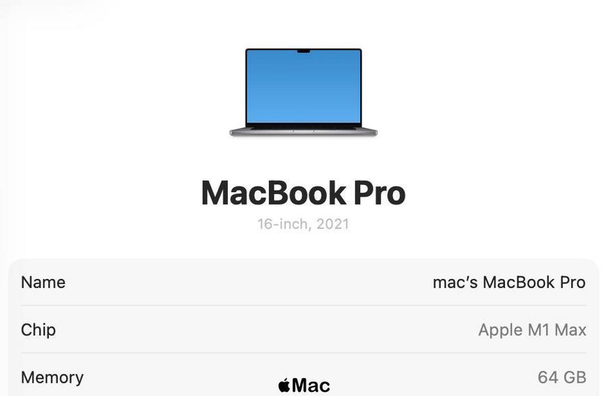 Apple MacBook Pro 16 2021 M1 Max 24 GPU 64Gb RAM 1TB SSD Space Gray M2659 фото