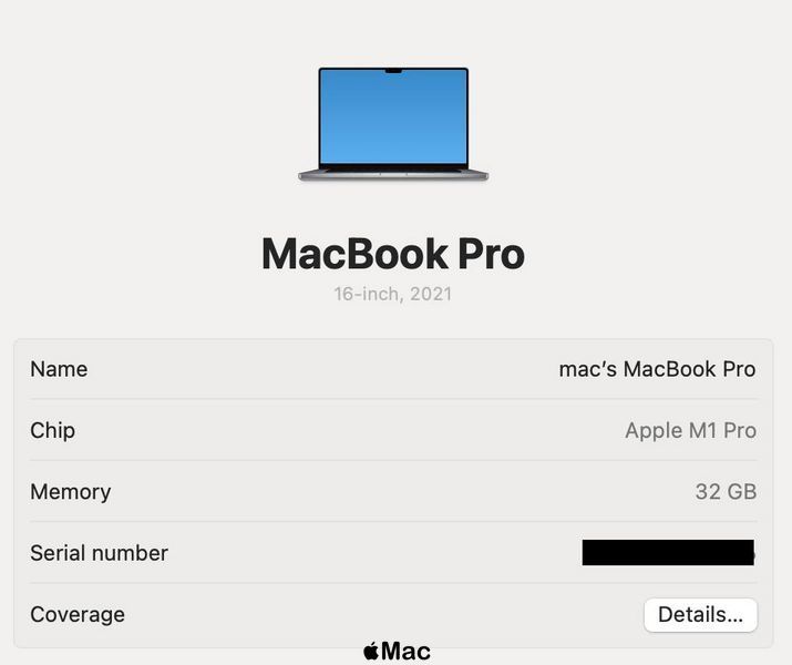 Apple MacBook Pro 16 2021 16-Core GPU M1 Pro 32Gb 512Gb Space Gray M1643 фото