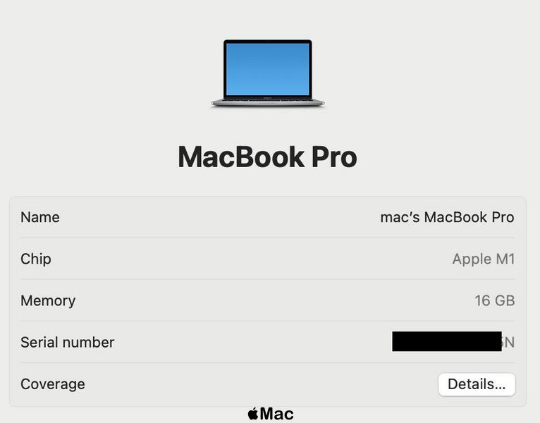 Apple MacBook Pro 2020 M1 16Gb 512Gb Space Gray M1188 фото