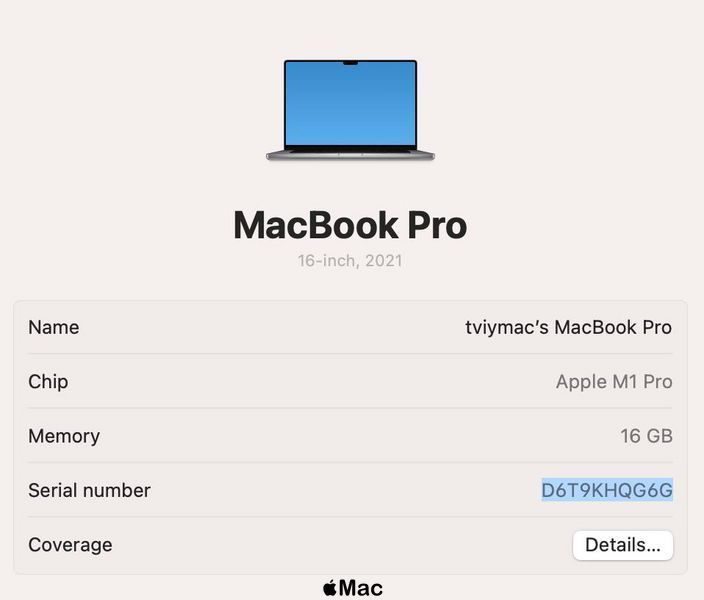 Apple MacBook Pro 16 2021 M1 Pro 16/512Gb Space Gray M971 фото