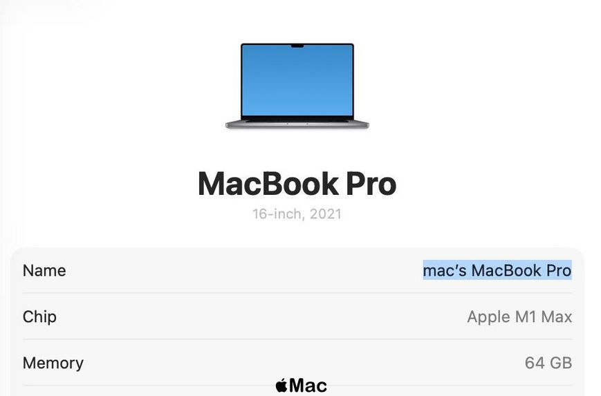 Apple MacBook Pro 16 2021 M1 Max 24 GPU 64Gb RAM 512GB SSD Space Gray M2712 фото