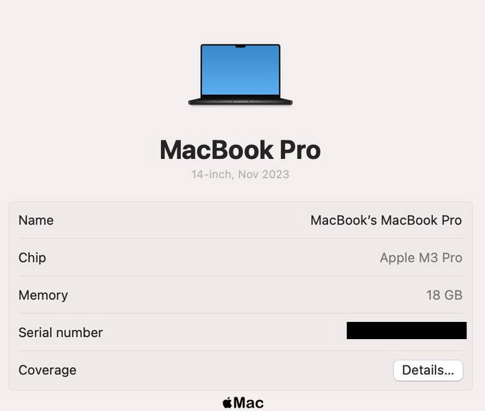 Apple MacBook Pro 14 2023 M3 Pro 18Gb / 512Gb Space Black (MRX33) M1189 фото