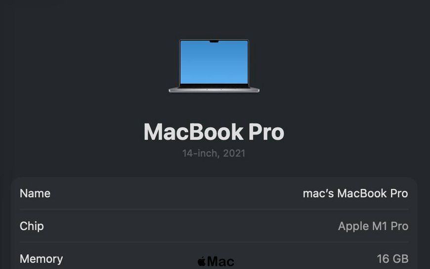 Apple MacBook Pro 14 2021 M1 Pro 16Gb 512Gb Space Gray M2436 фото