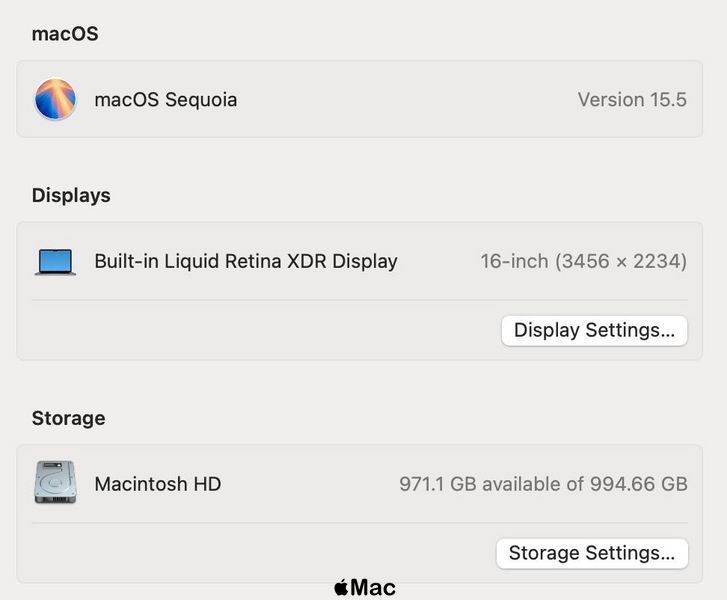 Apple MacBook Pro 16 2021 24-Core GPU M1 MAX 32Gb 1000GB Space Gray M1970 фото