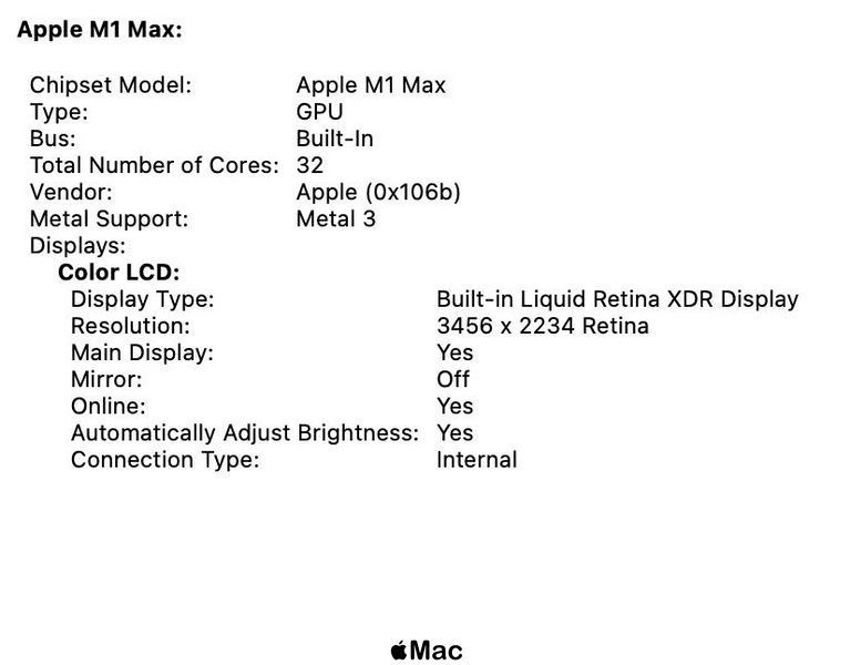 Apple MacBook Pro 16 2021 32-Core GPU M1 MAX 32Gb 1000GB Space Gray M1981 фото