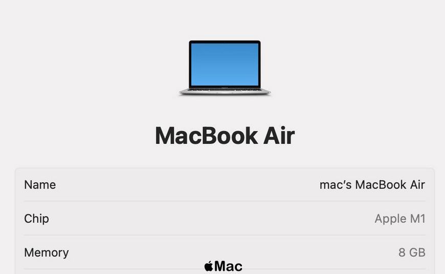 Apple MacBook Air 2020 M1 8Gb 256Gb Silver TD393 фото