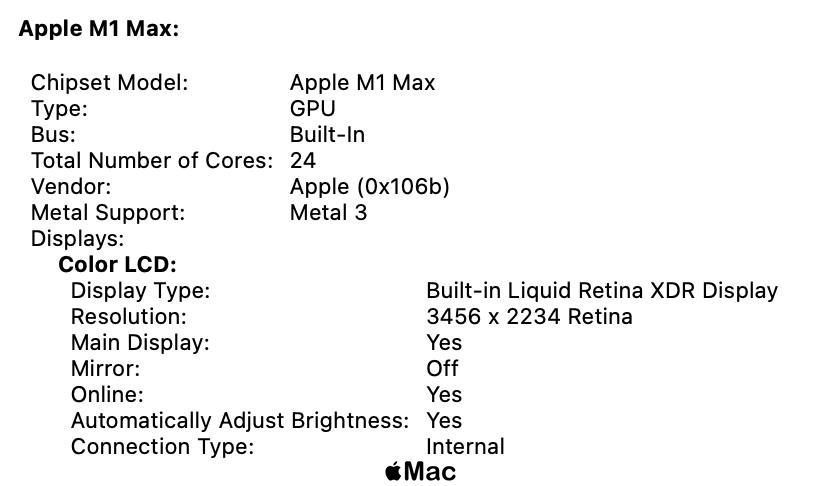 Apple MacBook Pro 16 2021 24-Core M1 Max 32Gb 1Tb Space Gray M1267 фото
