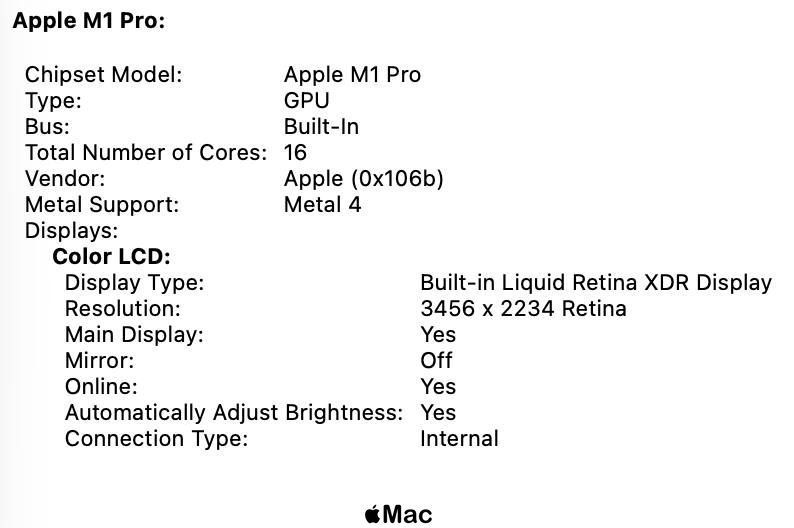 Apple MacBook Pro 16 2021 16 GPU M1 Pro 16Gb 512Gb SSD Silver M2440 фото
