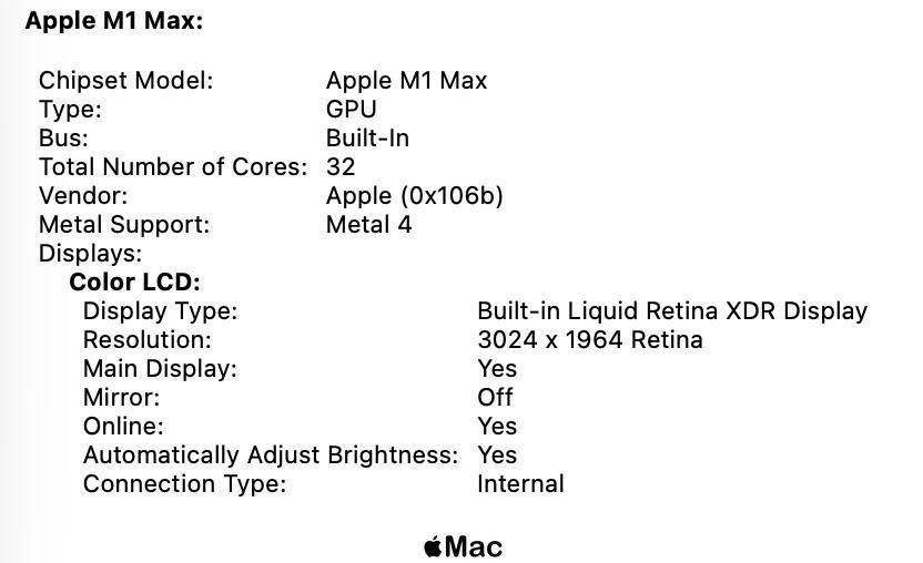 Apple MacBook Pro 14 2021 32-Core GPU M1 MAX 32Gb 2TB SSD Silver M2635 фото