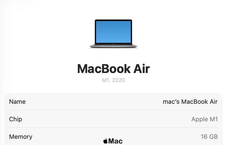 Apple MacBook Air 2020 M1 16Gb 256Gb Space Gray M2533 фото