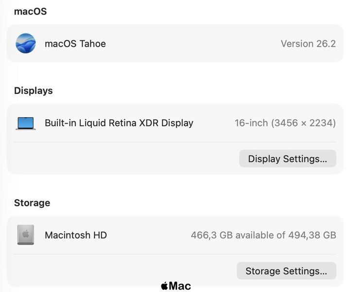 Apple MacBook Pro 16 2021 16 GPU M1 Pro 32Gb 512Gb Silver M2134 фото