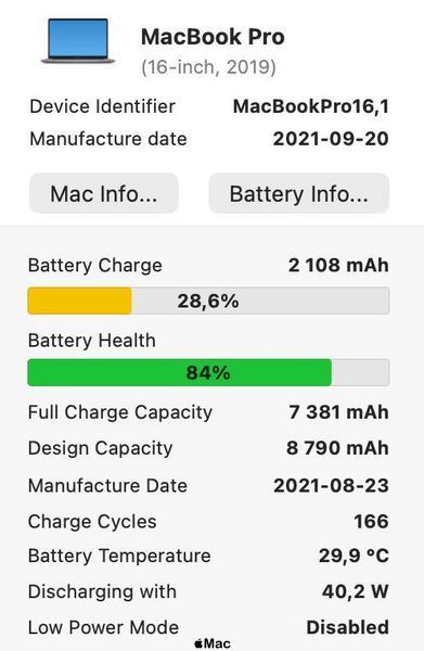 Apple MacBook Pro 16 2019 Intel i9-9880H 64Gb 1000Gb Radeon 5500M 4Gb Space M2032 фото