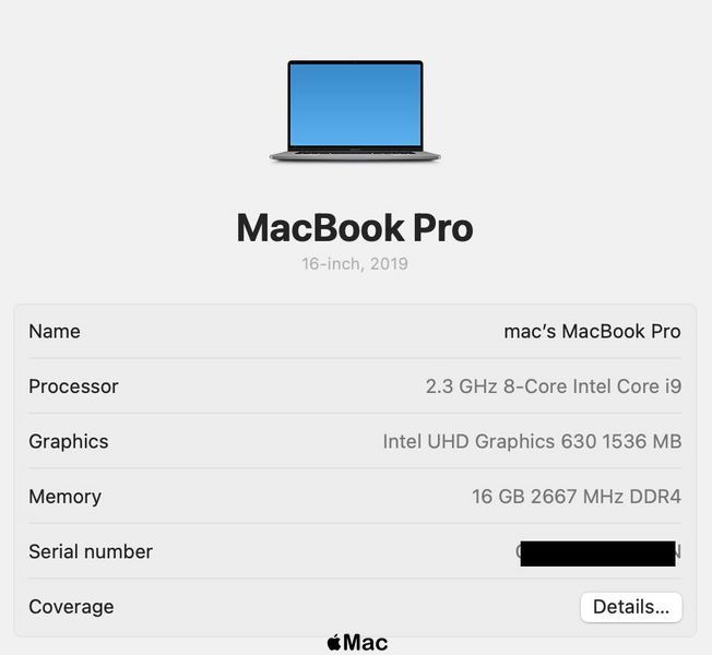 Apple MacBook Pro 16 2019 8-Core i9-9980HK 16Gb 1000Gb Radeon 5500M 4Gb Space Gray M1462 фото