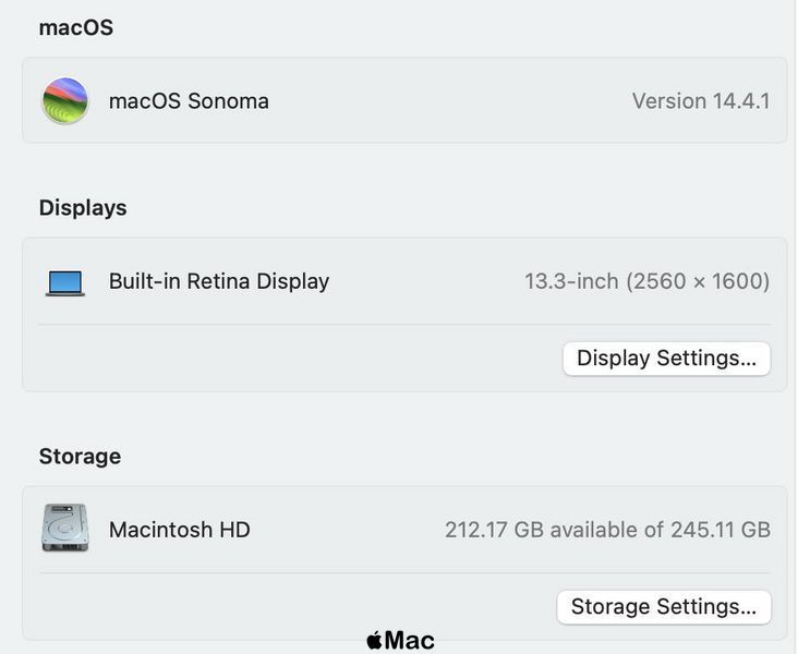 Apple MacBook Air 2020 M1 16/256Gb Space Gray M946 фото