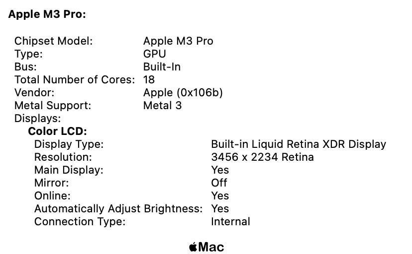 Apple MacBook Pro 16 2024 18-Core GPU M3 Pro 36Gb 512Gb Silver M1677 фото