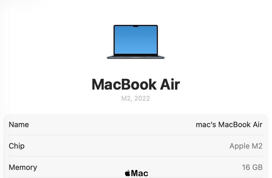 Apple MacBook Air 2023 13" M2 16GB RAM 512GB SSD Midnight M2550 фото