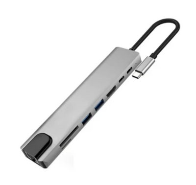 Універсальний USB хаб для MacBook на 8-Port USB TypeC 3.0 Mini Hub SD, TF, RJ 45 M554 фото