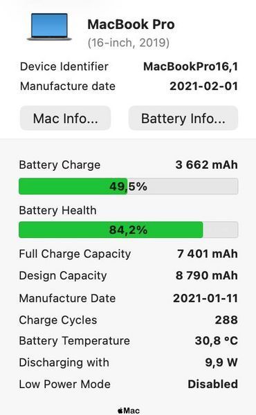 Apple MacBook Pro 16 2019 intel i9-9980HK 32Gb 1TB SSD Radeon 5500M 8Gb Space Gray M2608 фото