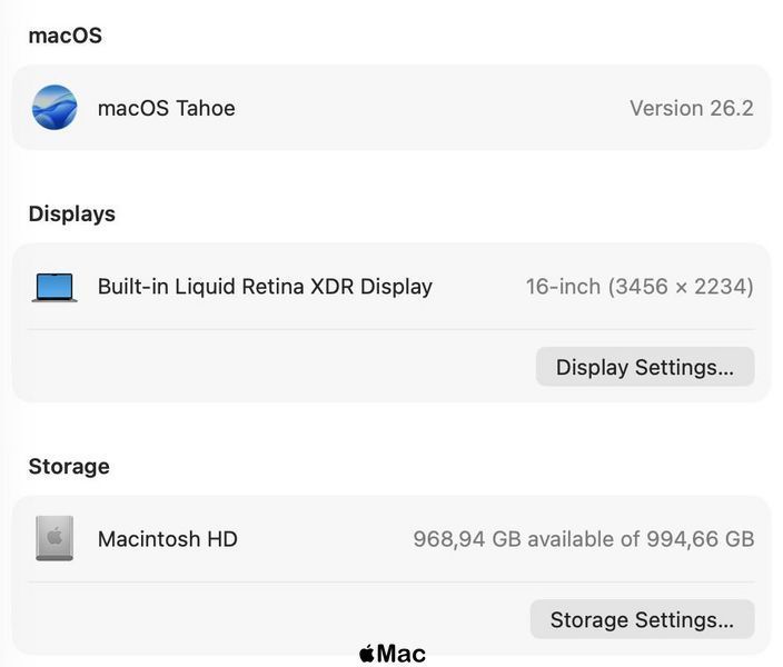 Apple MacBook Pro 16 2021 M1 Pro 16Gb 1Tb SSD Space Gray M2510 фото
