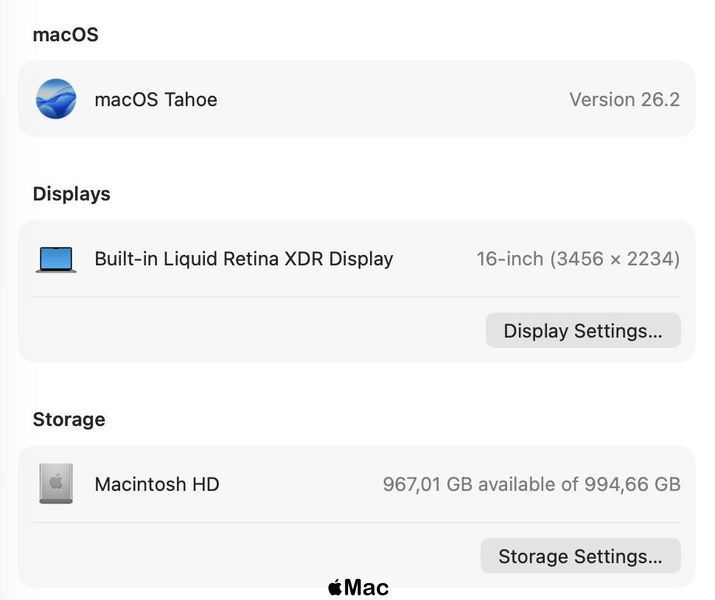 Apple MacBook Pro 16 2021 16-Core GPU M1 Pro 16Gb 1Tb SSD Space Gray M2449 фото