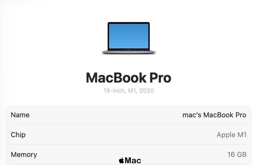 Apple MacBook Pro A2338 2020 13" M1 16GB RAM 256GB SSD Space Gray M2844 фото