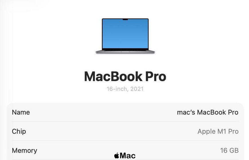 Apple MacBook Pro 16 2021 M1 Pro 16Gb 1Tb SSD Space Gray M2510 фото