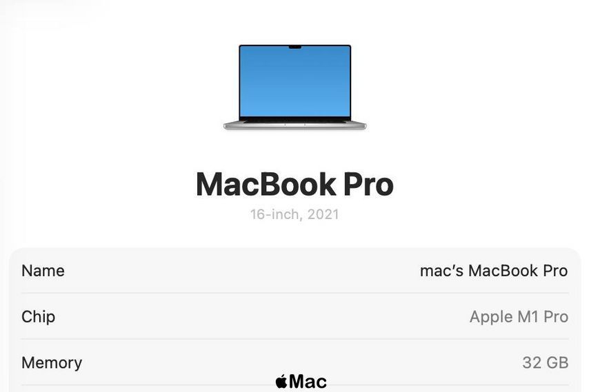 Apple MacBook Pro 16 2021 M1 Pro 32Gb RAM 512GB SSD Silver M2808 фото