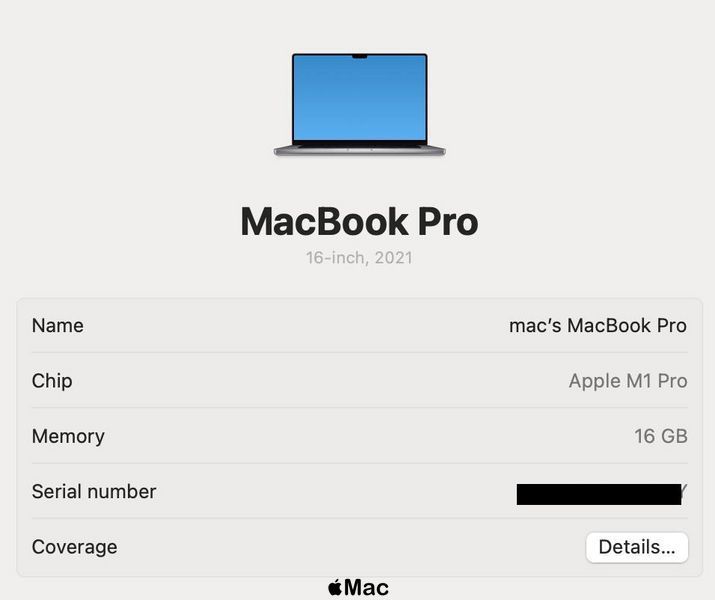 Apple MacBook Pro 16 2021 16-Core GPU M1 Pro 16Gb 512Gb Space Gray M1457 фото